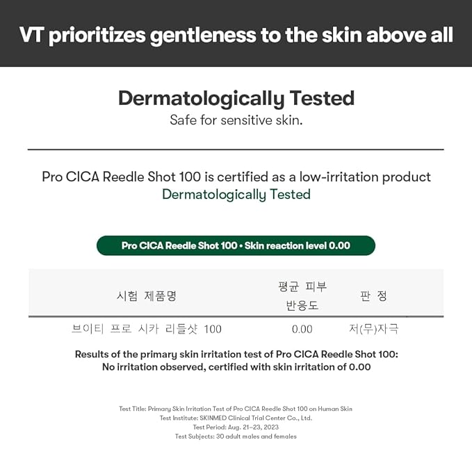 VT COSMETICS Pro Cica Reedle Shot 100, Centella Asiatica Microneedling Serum, Cica Exosome, Soothing, Hyaluronic Acid, Soft Skin, Glass Skin, Korean Skin Booster 1.69 Fl Oz.(50ml)
