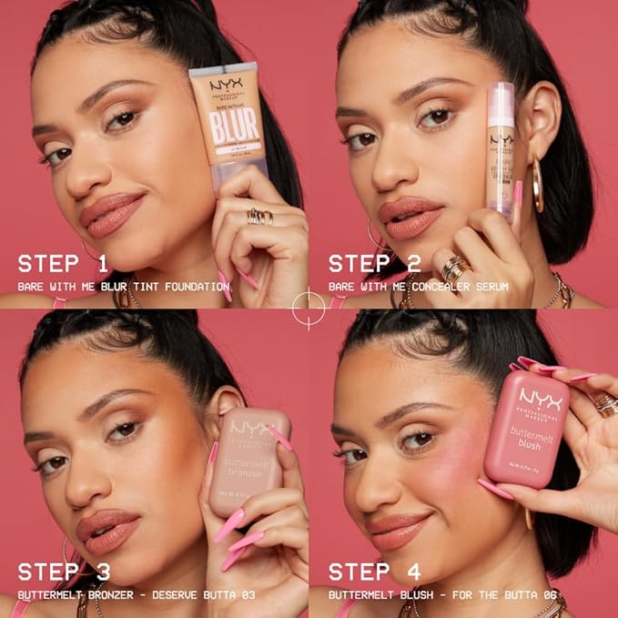 NYX PROFESSIONAL MAKEUP Buttermelt Powder Blush, Fade and Transfer-Resistant Blush, Up to 12HR Make Up Wear, Vegan Formula - Had Butta