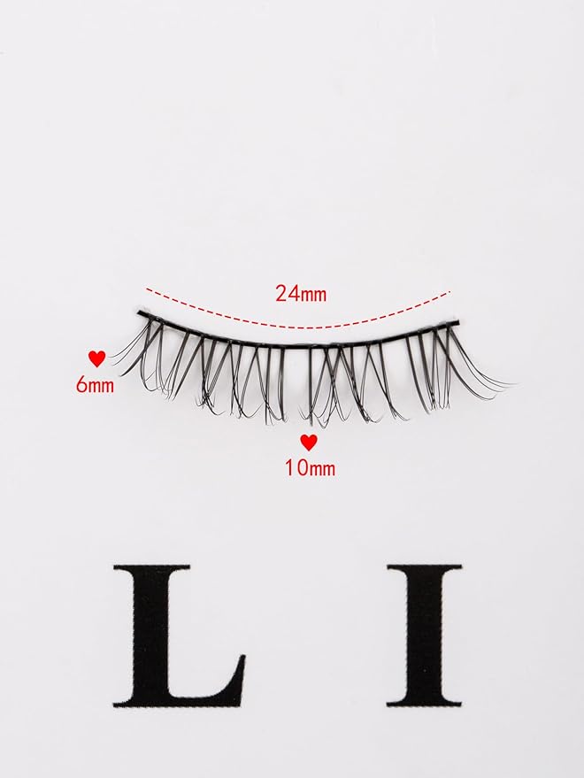 Natural Eyelashes False Lashes for Small Eyes 10Mm Short Eyelashes C Curl Strip Lashes Wispy Eye Lash Pack with Thin Cotton Band 7 Pair Siligli