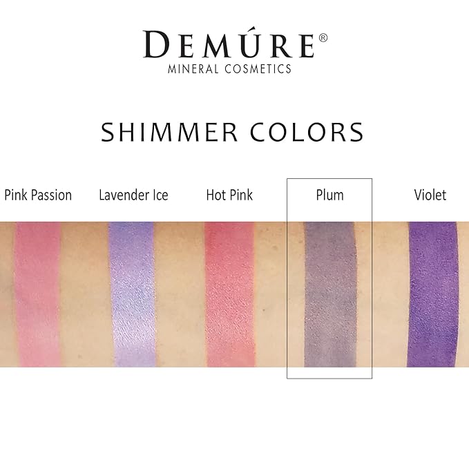 Demure Mineral Eye Shadow (Plum) - Shimmer, Loose Powder, Glitter Eyeshadow - Organic, Natural, Professional Makeup