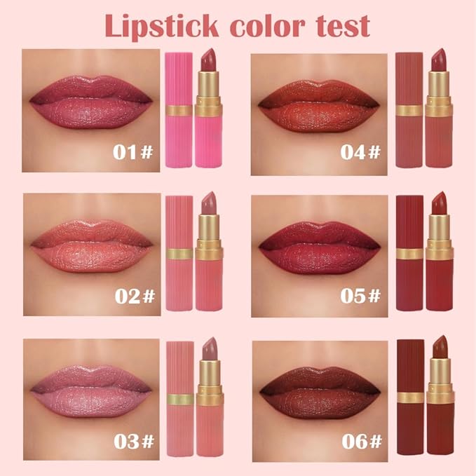 Nude Metallic Lipstick for Women,Lightweight Shimmer Frosted Lipstick,Glitter Lip Gloss Stain Long Lasting Waterproof Smudge Proof 24 Hour Full Coverage Lip Makeup,Vegan