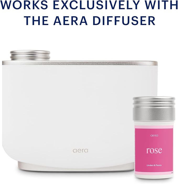 AERA Rose - Essential Oil for Home - Fresh and Sensuous Fragrance - Notes of Himalayan Rose, Linden and Peony - Scent Refill - Works with The Diffuser