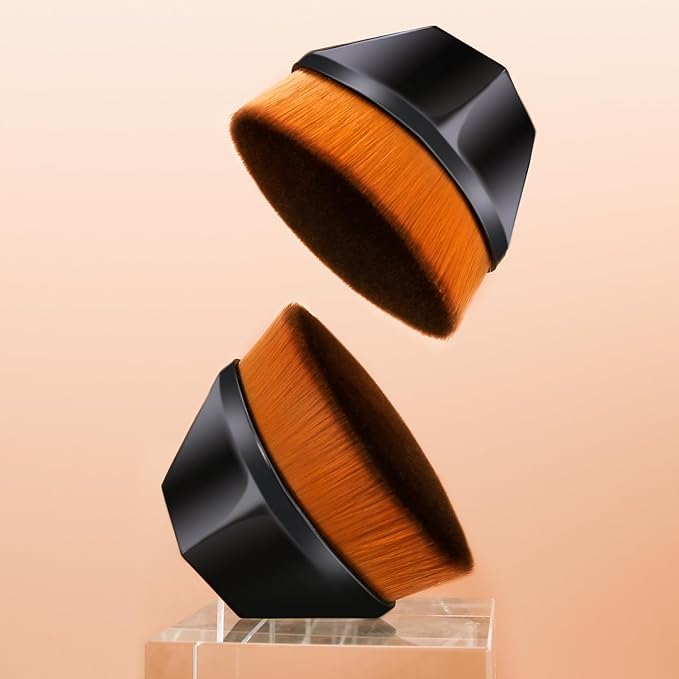 DUcare Self Tanner Brush, Large Tanning Foundation Brush for Face and Body, Kabuki Tan Applicator for Smooth and Even Coverage with Protective Case