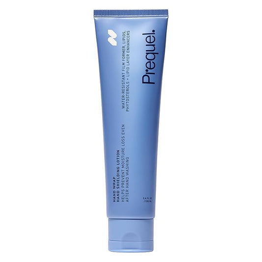 Prequel Skin Hand Wrap, Hand Cream for Dry Cracked Hands. Deep Nourishing Moisturizing Formula. Non-Greasy Balm for Women and Men. Unscented Skincare with Moisture Lock Formula. 3.4oz