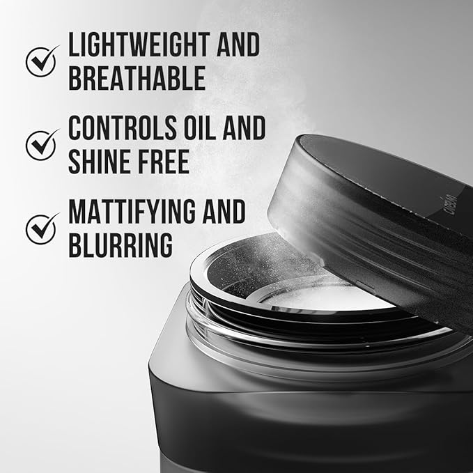 CARSLAN 1.0 Soft Focus Setting Powder + Black Magnet Setting Spray, All Day Longlasting Makeup Set