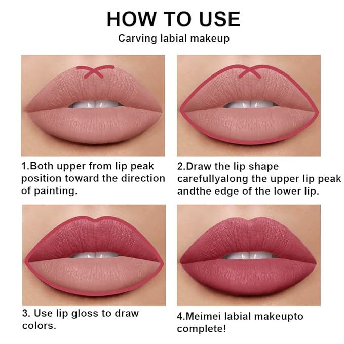 2pcs Matte Mauve Neutral Lip Liner and Lipstick Makeup Set, Liquid Lipstick 24H and Lip Liner Set Matt Liquid Lips Make Up Waterproof Long Lasting High Impact Color Lipstick Matte Kit（#28）