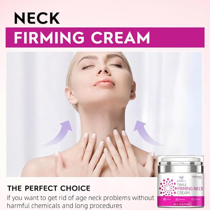 SORYA Neck Firming Cream - Anti-Aging Facial Moisturizer with Retinol Collagen & Hyaluronic Acid Day & Night Anti-Wrinkle Cream Firming, Hydrating Face Cream