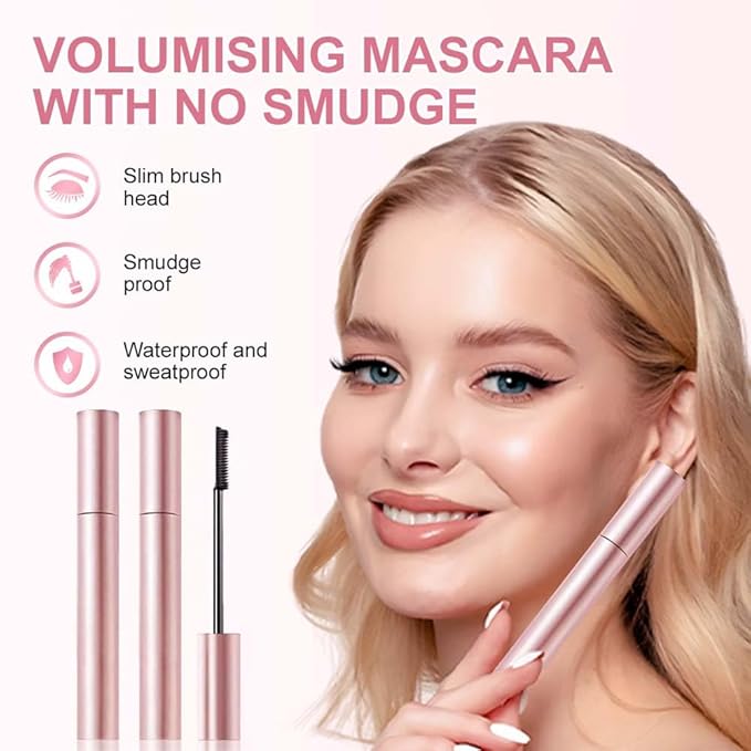 Tubing Mascara 2025 New Curling Mascara Black & Brown for Lash Makeup, Waterproof and Sweatproof Long Lasting Non-Smudged Magic Mascaras (Brown/2pcs)