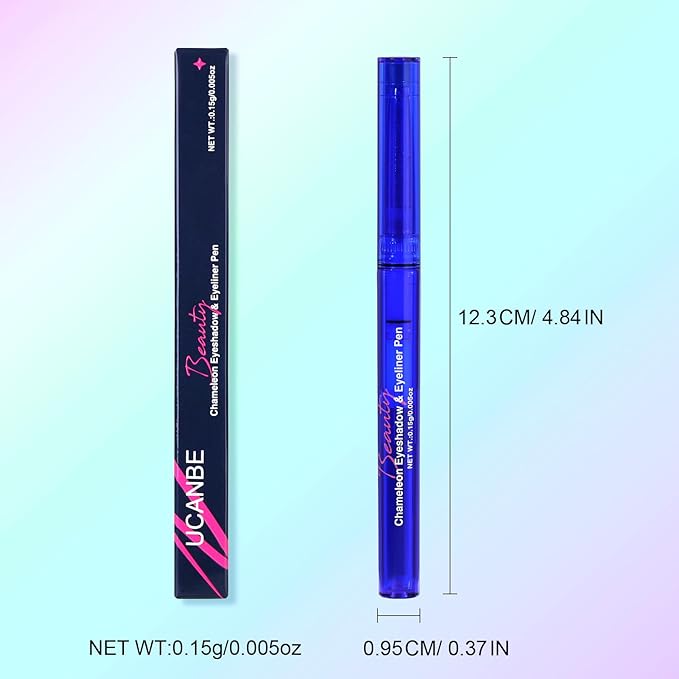 UCANBE 4PCS Chameleon Eyeshadow & Eyeliner Gel Pencil Set - Multichrome Shifting Colors Metallic Glitter Eye Makeup,Waterproof Long-Lasting Smudge-Proof Multi-Dimensional Color