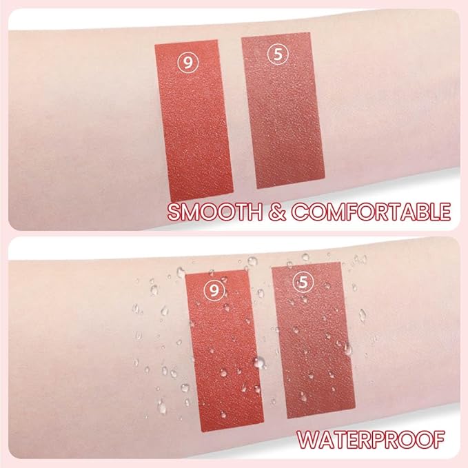 BINGBRUSH Crayon Matte Longwear Lipstick Pack Set,Moisture Smooth Color Stick Ultimate Lip Crayon for Makeup Collection - Waterproof Velvet Lipgloss (2pcs 05#&09#, 2 Count (Pack of 1))