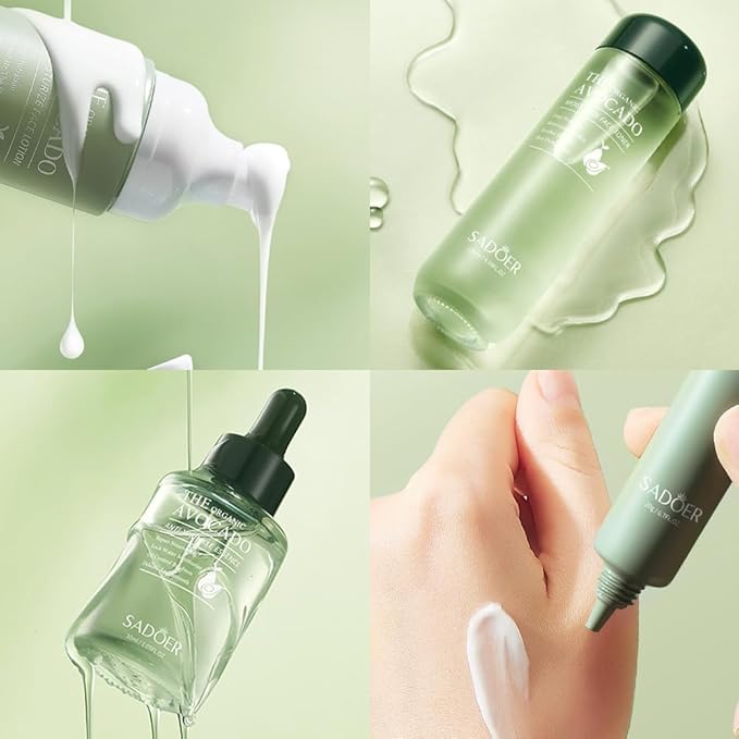 Avocado Skin Care Sets, 11pcs Skin Care Gift Set with Lip Balm, Toner, Lotion, Face Serum, Eye Cream For Hydrating Skin, Anti-Aging Skin For Women Teen Girls (Extra Large, 11, Count)