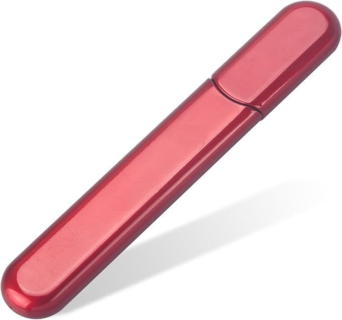 Premium Glass Nail File with Case, Crystal Diamond Salon Best Beauty Nail Buffer for Natural and Acrylic Nails Christmas Gift for Woman and Man,Wine Red