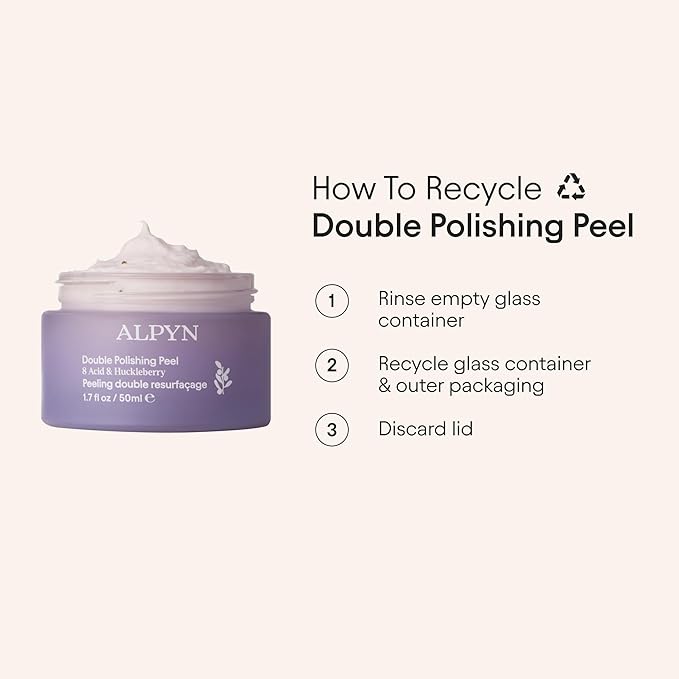 ALPYN Double Polishing Peel & Brightening Face Mask | Visibly Smooth & Brighten Skin While Refining the Look of Pores | 1.7 oz / 50 ml