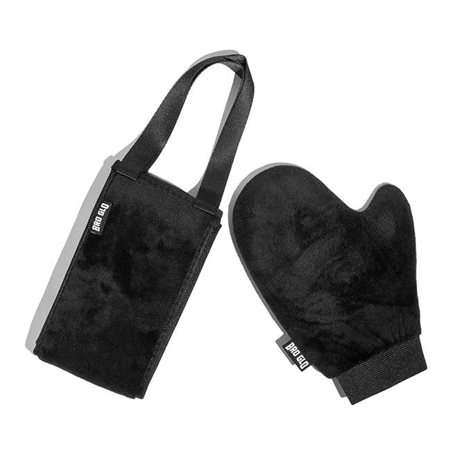 Bro Glo Self Tanner for The Boys - King Bundle - Easy Sunless Tan For Your Face & Body With Mitt & Back Applicator - Oil Free Water Based for Faster Skin Drying - Natural Sun Kissed Bronze Color Perfect for Men - Gift Set (The King Bundle)