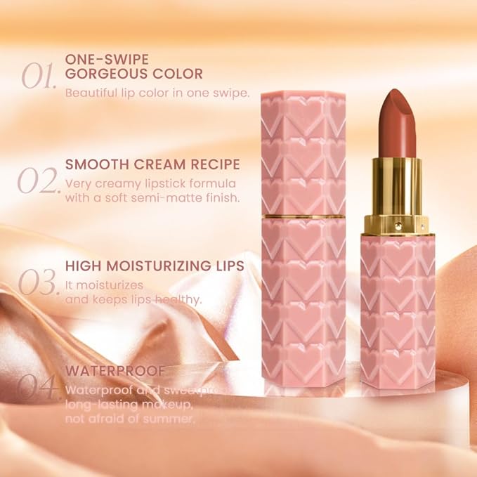 evpct 3Pcs Dark Deep Orange Brown Coffee Nude Matte Lipstick Sets for Women 24 Hour Matt Matte Lipstick Long Lasting Waterproof and Smudge Proof Fall Color Lipstick Shades Dark Brown Lip Liner Set 02