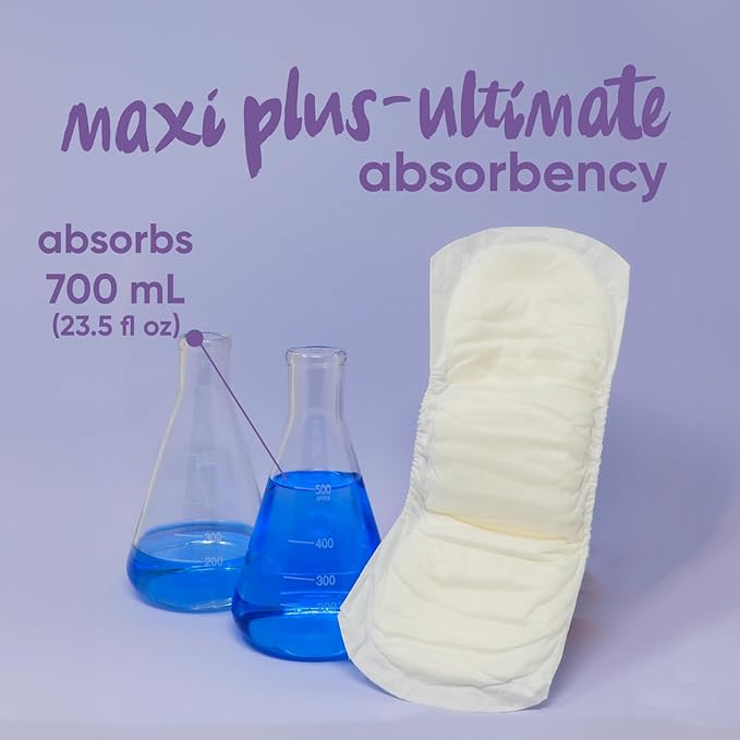 Oi | Organic Initiative Incontinence Pads, Organic Cotton Topsheet, Highly Absorbent up to 23.5 floz, Odor Control, Breathable and Hypoallergenic, Ultimate (Length 16.1") 20 Pads