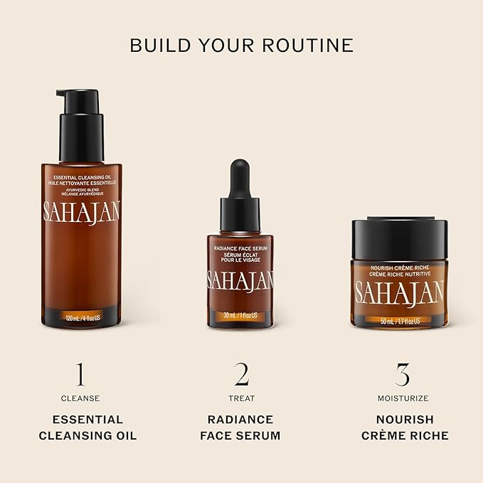 Sahajan Radiance Vitamin C Face Serum with Centella + Hyaluronic Acid | Clinically-Proven Clean Ayurvedic Anti-Aging Facial Serum | All Skin Types | Fine Lines & Wrinkles | 1 fl oz