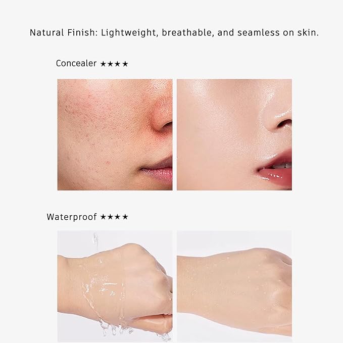 Moisture Cushion CC Cream Foundation for Mature Skin - Flawless Concealer BB Cream with Mushroom Sponge, Long-Lasting Waterproof Air Cushion, Natural honey and pine Makeup, Even Skin Tone（06# BROWN）