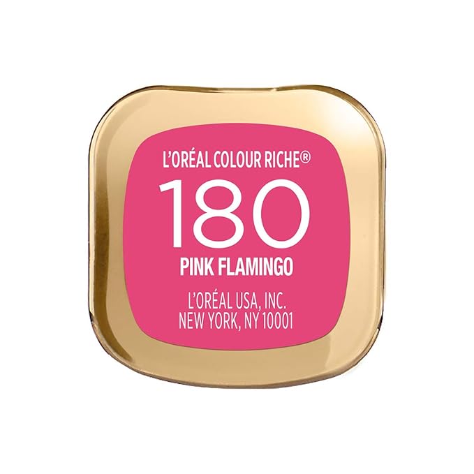 L'Oreal Paris Colour Riche Original Creamy, Hydrating Satin Lipstick with Argan Oil and Vitamin E, Pink Flamingo , 1 Count