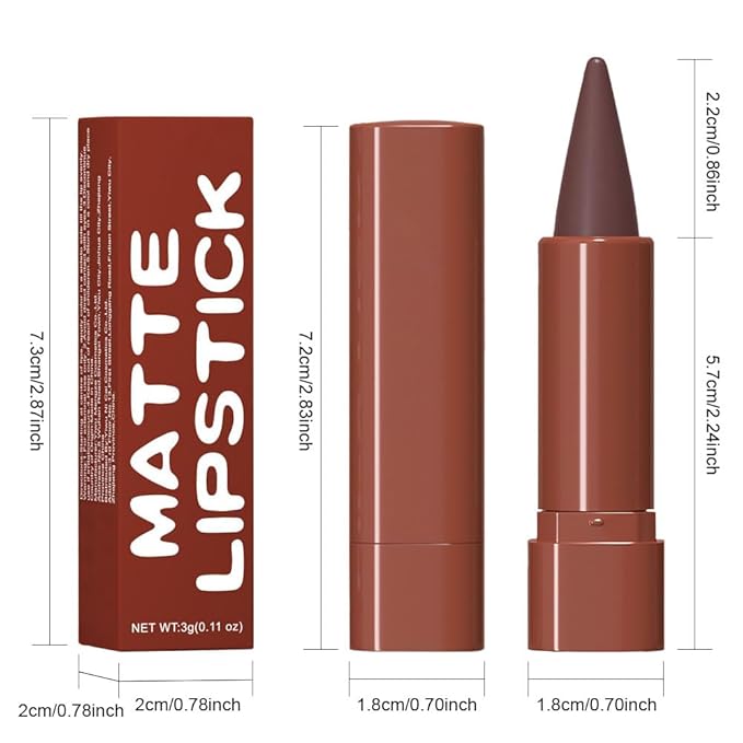 Maroon Gradient Matte Lipstick Crayon Lip Liner Pencil,Women Long Lasting Waterproof Smudge Proof Lipstick for Daily Makeup,Flawless Contour Gradual Ombre Effect Lip Pencil 05#