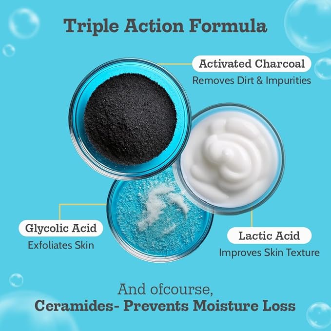 Chemist at Play Deep Cleansing Body Wash| Activated Charcoal Removes Dirt | Lactic Acid for Skin Texture| Glycolic Acid for Exfoliation| 7.9 Fl oz