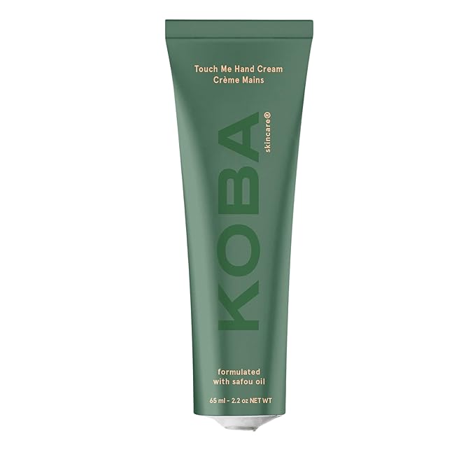 KOBA Touch Me Hand Cream - Moisturizer for Women & Men - Hydrating - Normal to Very Dry Skin - Citrus, Woody, Spicy Fragrance - Natural - Vegan - Safou Oil - Shea Butter - Sweet Almond Oil (2.2 Oz)