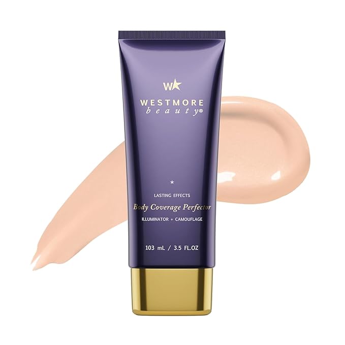Westmore Beauty Body Coverage Perfector – Waterproof Leg & Body Makeup - Tattoo Cover Up Makeup - 3.5 Oz (Warm Radiance)