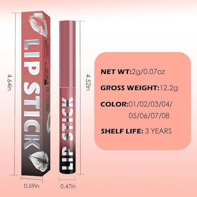 Coral Red Matte Lipstick for Women, Long Lasting Waterproof Transfer-Proof Vegan, 24 Hours Moisturizing Glossy Shine Lip Gloss, Lipstick Palette Beauty Products Makeup All-Day Formula A02#