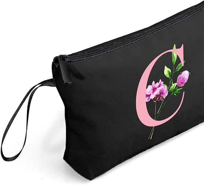 Happy Birthday Friendship Womens Bridesmaid Coolest Gifts for Sister Teacher Coworkers Personalized Travel Makeup Cosmetic Bag with Mirror Valentines Mothers Day Christmas Graduation C