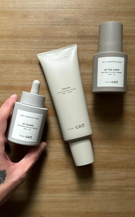 House of Grō TOUCH - HYDRATING BODY SERUM | 100ML - Chaga Mushroom Skincare, Body Serum, Inclusive Clean Beauty For All Ages And Skin Types, For Healthier Looking Skin