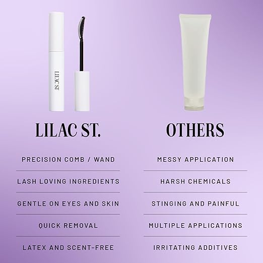 Lilac St. - Bond Breaker Lash Remover - Gentle Eyelash Glue Remover - Remove Lash Glue from Segments - Collagen Extract & Nourishing Oils - Waterproof - Cruelty Free, Vegan, Women Founded - 0.32 fl oz