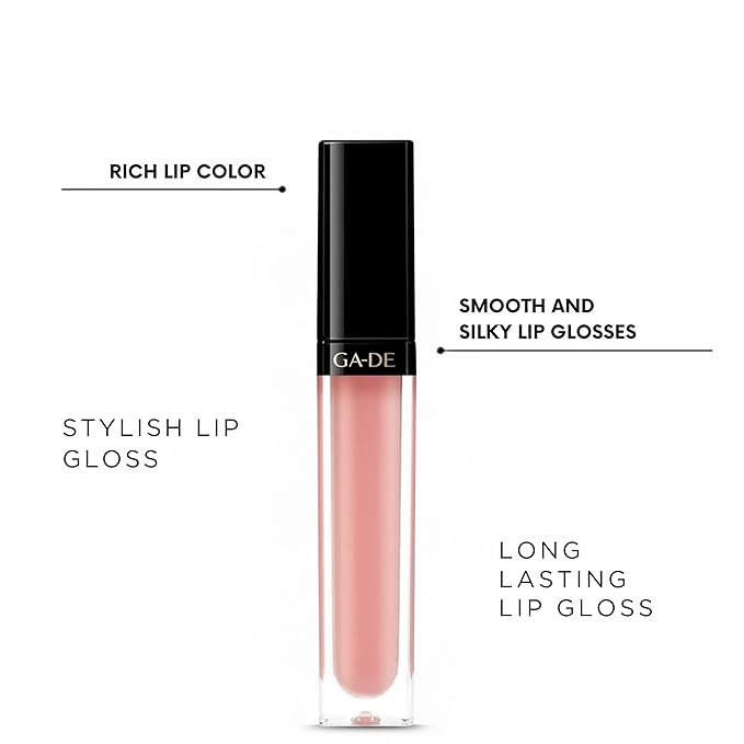 GA-DE Crystal Lights Lip Gloss, 525 - Enriched with Light-Reflecting Crystal Pearls - Smooth Silky, Rich Color - Moisturizes and Adds Shine - 0.2 oz