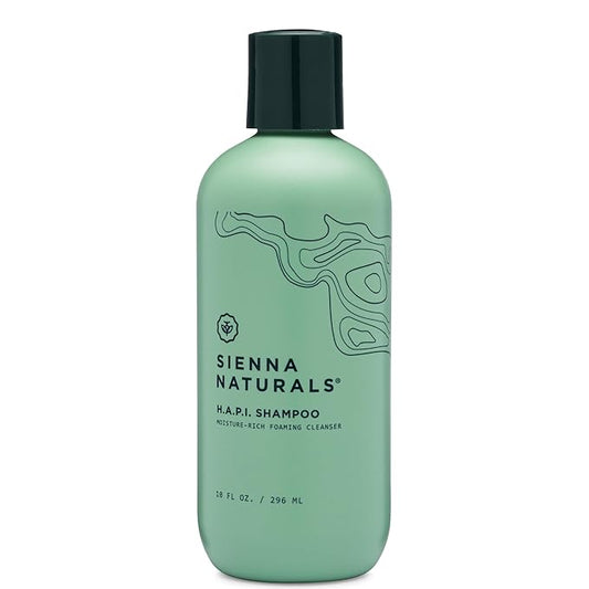Sienna Naturals - HAPI Shampoo - Anti Frizz - Sulfate-Free, Scalp-Nourishing & Hydrating Cleanser - Gently Removes Buildup Without Stripping - pH-Balanced, Vegan & Clean Formula - 11oz
