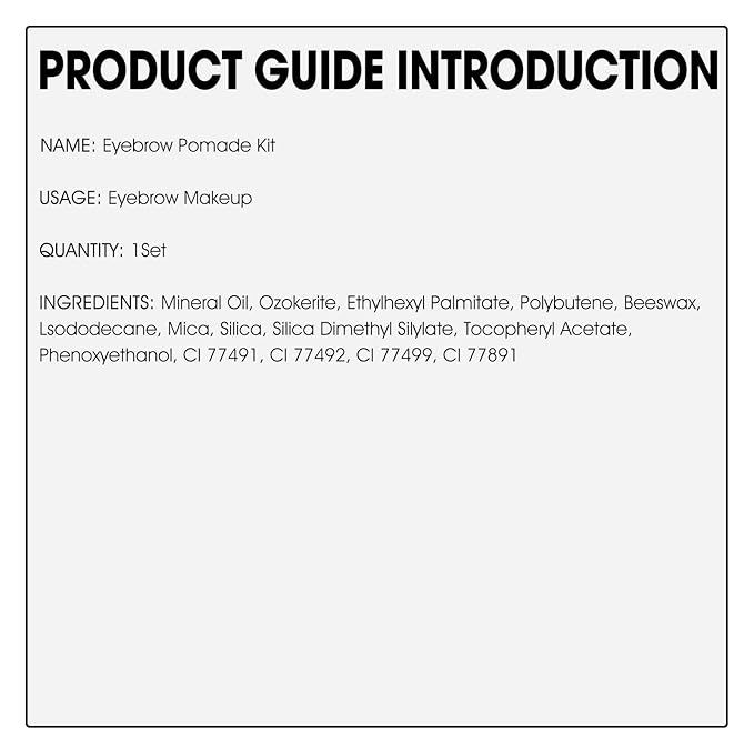 2Pcs Brow Pomade Set with Dual-ended Eyebrow Brush, High pigment Water proof Natural finish Eyebrow Makeup Set with Eyebrow Brush for Women and Girls（08#）