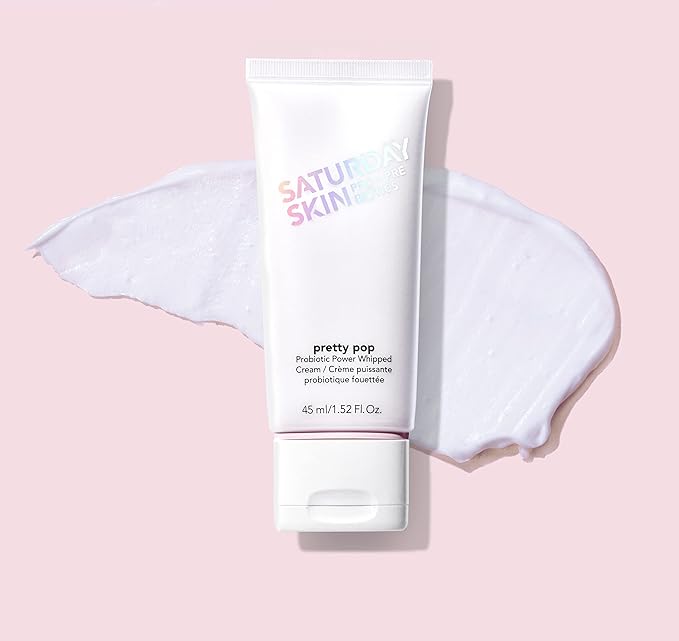 Saturday Skin Pretty Pop Prebiotics & Probiotics whipped Moisturizing Cream Nourishing Allure Best of Beauty K-Beauty Winner 2020 (1.52 Fl Oz)