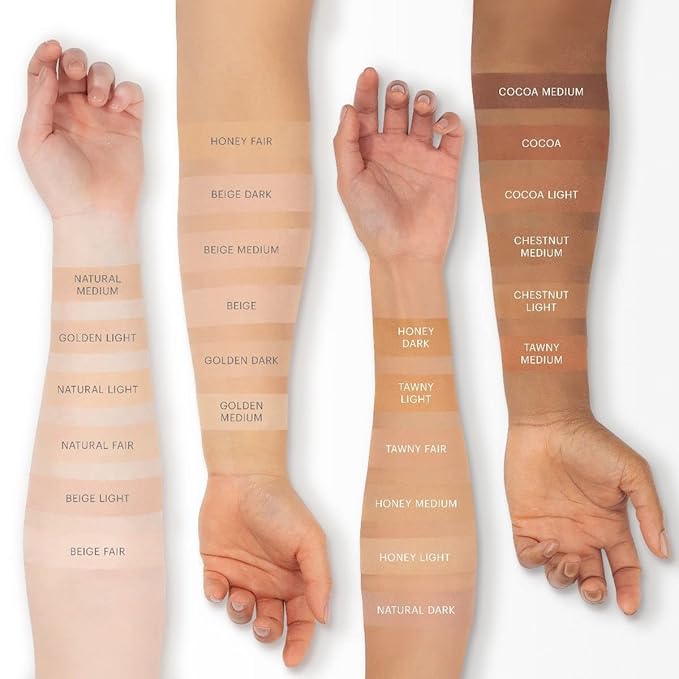 Glo Skin Beauty Pressed Base Powder Foundation Makeup (Natural Dark) - Flawless Coverage for a Radiant Natural, Second-Skin Finish