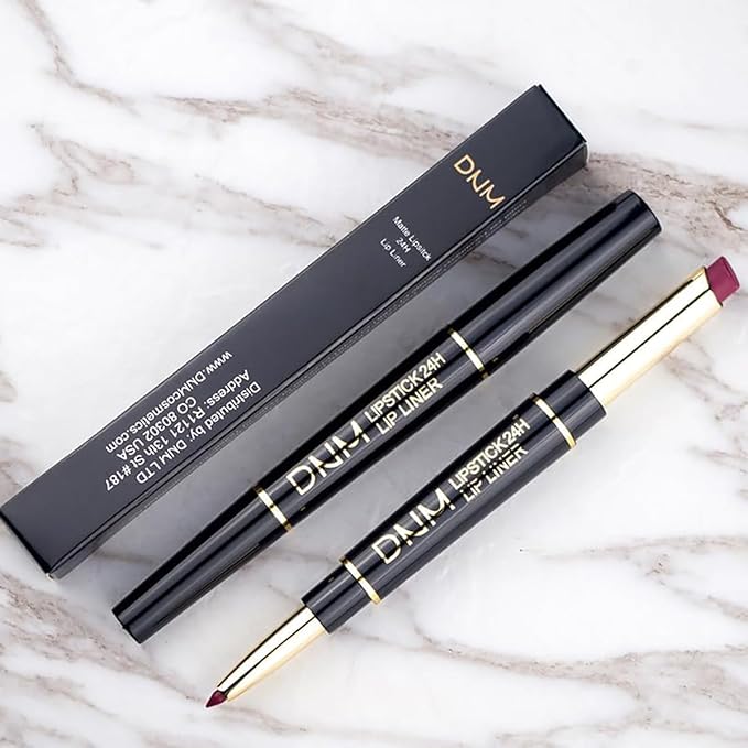 3Pcs Seductive Red, Nude Pink, Oxblood Red Matte Lip Liner & Lipstick Set – Double-Ended 2-in-1 Lip Liner and Matte Lipstick Combo, 24-Hour Wear, Smudge-Proof, Non-Drying, Lightweight, lapiz de labios