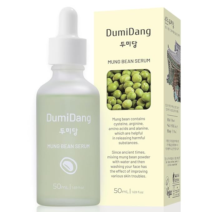 Mung Bean Serum - Korean Traditional Vegan Skincare Formula, Soothes & Detoxifies with Fermented Mung Bean Extract, Tea Tree oil and Green Tea Extract, 50mL | 1.69fl.oz.
