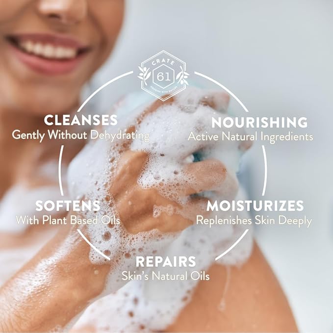 Crate 61 Organics, Handmade in Canada, Plant Based Cold Process Natural Bar Soap, With Premium Essential Oils, Dry Skin, Pack of 6 (Citrus)