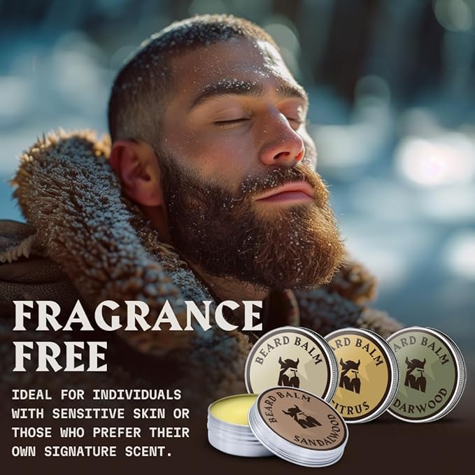 Beard Balm for Men - Leave in Beard Conditioner - Styling Balm Made with Naturally Derived Beard Butter, Argan & Jojoba Oils (1 Ounce (Pack of 4), Citrus, Vanilla, Sandalwood, & Cedarwood)