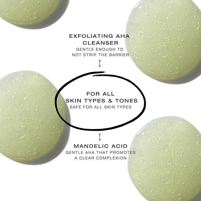 Biba De Sousa The Mandelic Scrub - Gentle AHA Exfoliation - Invigorating Daily Facial Cleanser For All Skin Types - (8 oz)