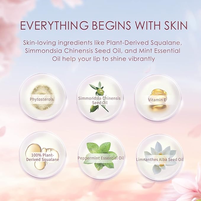 CATKIN Lip Balm Tinted Color Changing Lipstick Ultra Hydrating Lip Moistrurizer Lip Care with Vitamin E Nourishing For Cracked & Dry Lips 0.12 oz C04 Rainbow