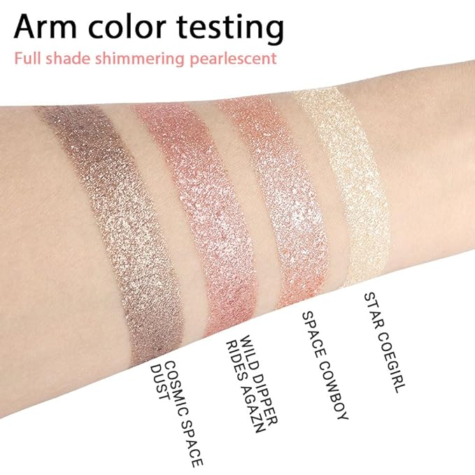 4 Colors Highlight Pink-Purple Eyeshadow Palette, SHANY Cosmetics Shimmer Palette, Cruelty-Free and Vegan Formula, Glitter Eyeshadow for Professional Makeup