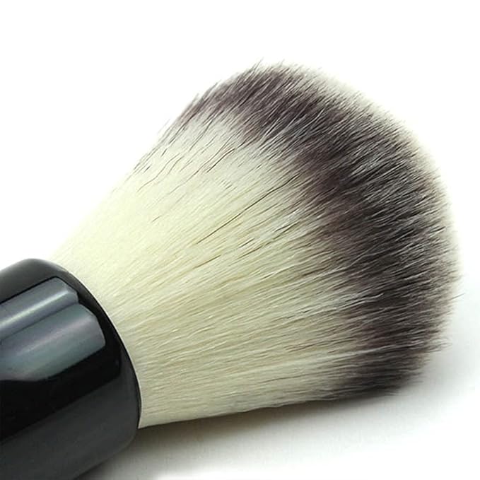 Makeup Brushes 2pcs Powder Foundation Brush Face Blush Blender Brush for Liquid and Cream Mineral Blending Buffing Kabuki Brushes Thick Dense Soft Synthetic Fibers Bristles Round Top - Black