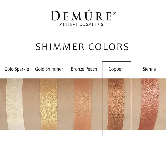 Demure Mineral Make Up (Copper) Eye Shadow, Shimmer Eyeshadow, Loose Powder, Glitter Eyeshadow, Eye Makeup, Professional Makeup