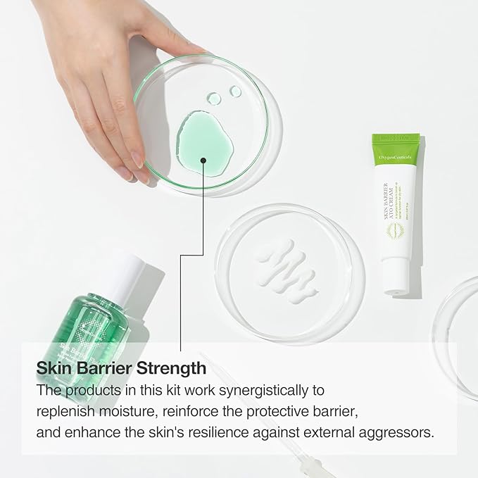 OxygenCeuticals Skin Barrier Kit – Skin Barrier Fluid 30ml & Ato Cream 20ml for Deep Hydration, Protection, & Barrier Strengthening
