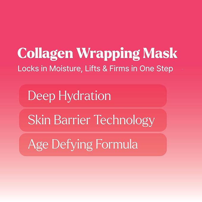 Collagen Wrapping Mask | Collagen Peel Off Mask | Korean Collagen Wrapping Mask | Collagen Overnight Face Mask | Glass Skin Face Mask | Korean Skincare | Suitable For Sensitive Skin | 3.38 Fl Oz