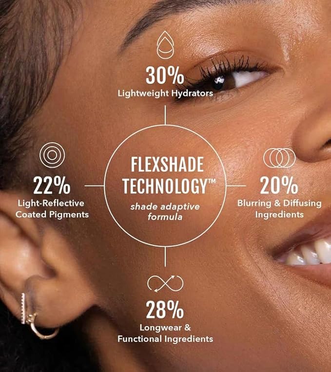 Long-Lasting Lightweight Foundation & Brush Duo | Cruelty-Free, Fragrance-Free, Buildable, Transfer-Proof Makeup (Light)