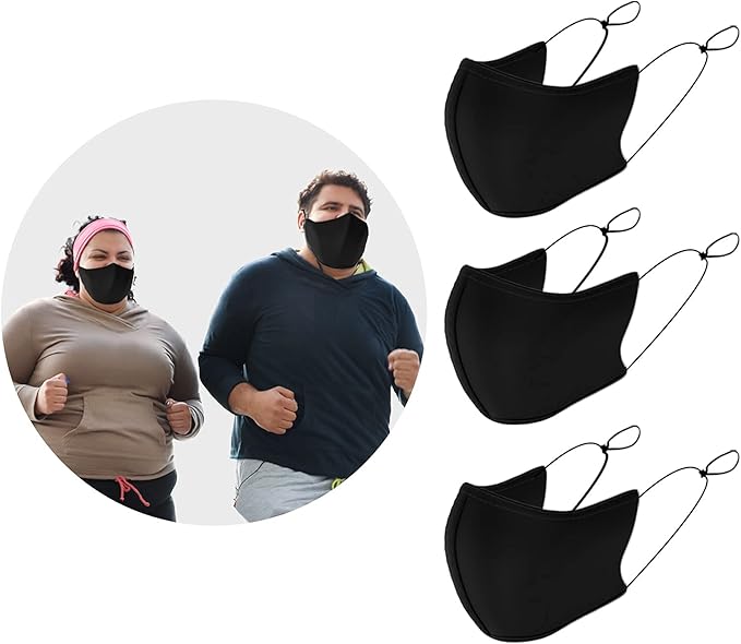 TUFF Face Mask Adult XL Large Size 3 Pack- C Shaped Design Making Breathing Easier