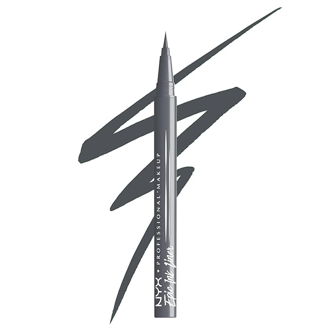 NYX PROFESSIONAL MAKEUP Epic Ink Liner, Waterproof Matte Liquid Eyeliner with Vegan Formula - Stone Washed (Grey)